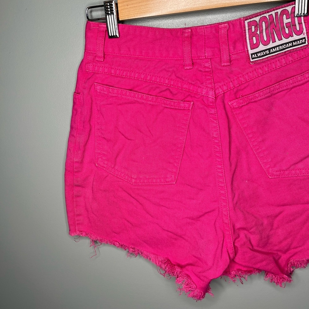 BONGO Vintage 80s Hot Pink Denim Cut Off Shorts - Picture 4 of 10